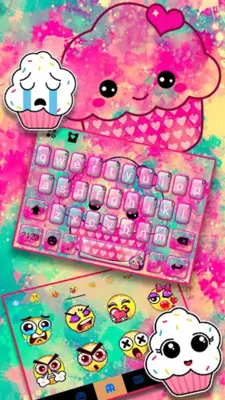 Tasty Cupcake Keyboard Theme android App screenshot 2